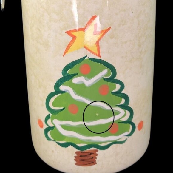 Hausenware Christmas Tree Cookie Coffee Candy Lg‎ Jar Canister Mary Jane Mitchel - Picture 8 of 8
